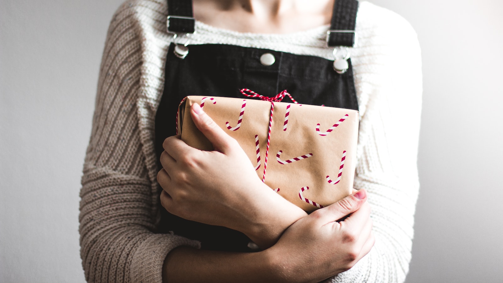 Gift wrapped present with ribbon