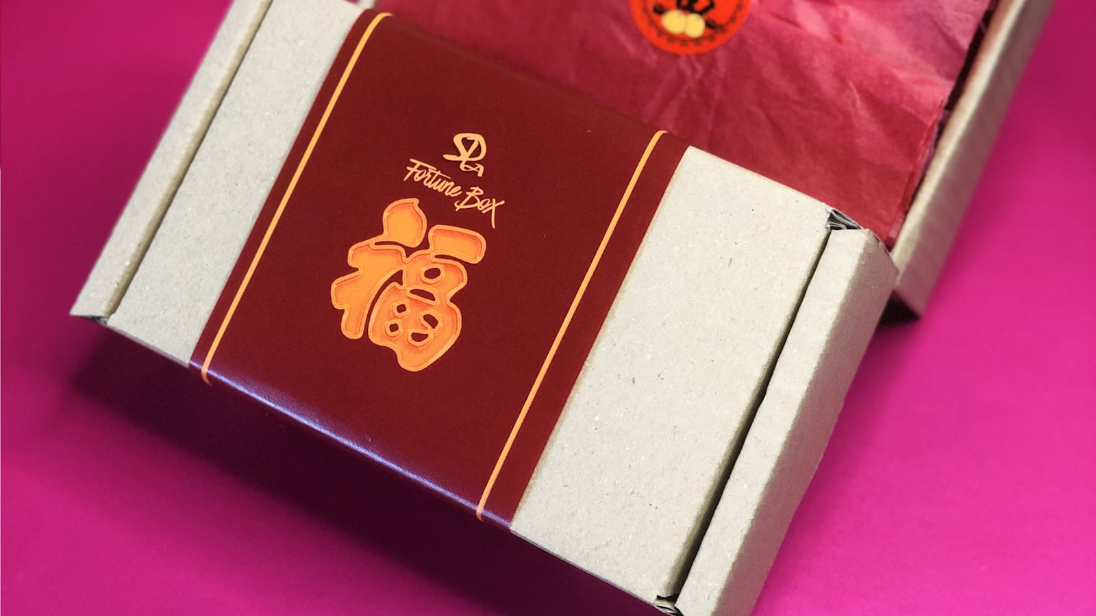 red and white floral box